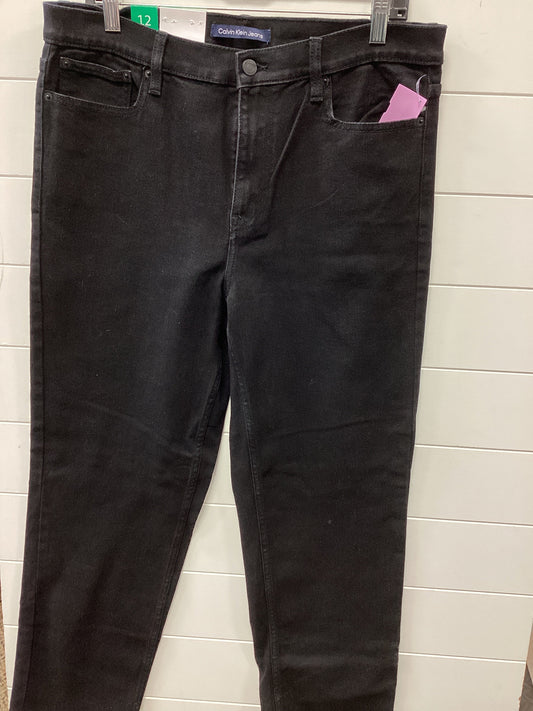 Jeans Boyfriend By Calvin Klein In Black Denim, Size:12