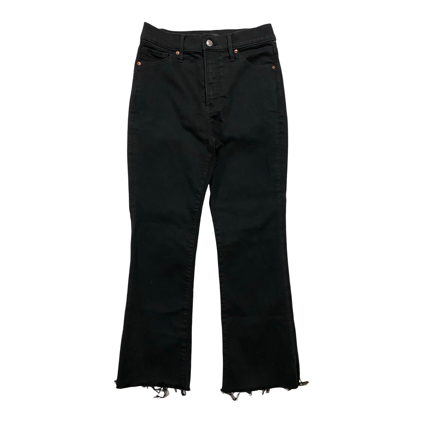 Jeans Straight By Express In Black Denim, Size:4