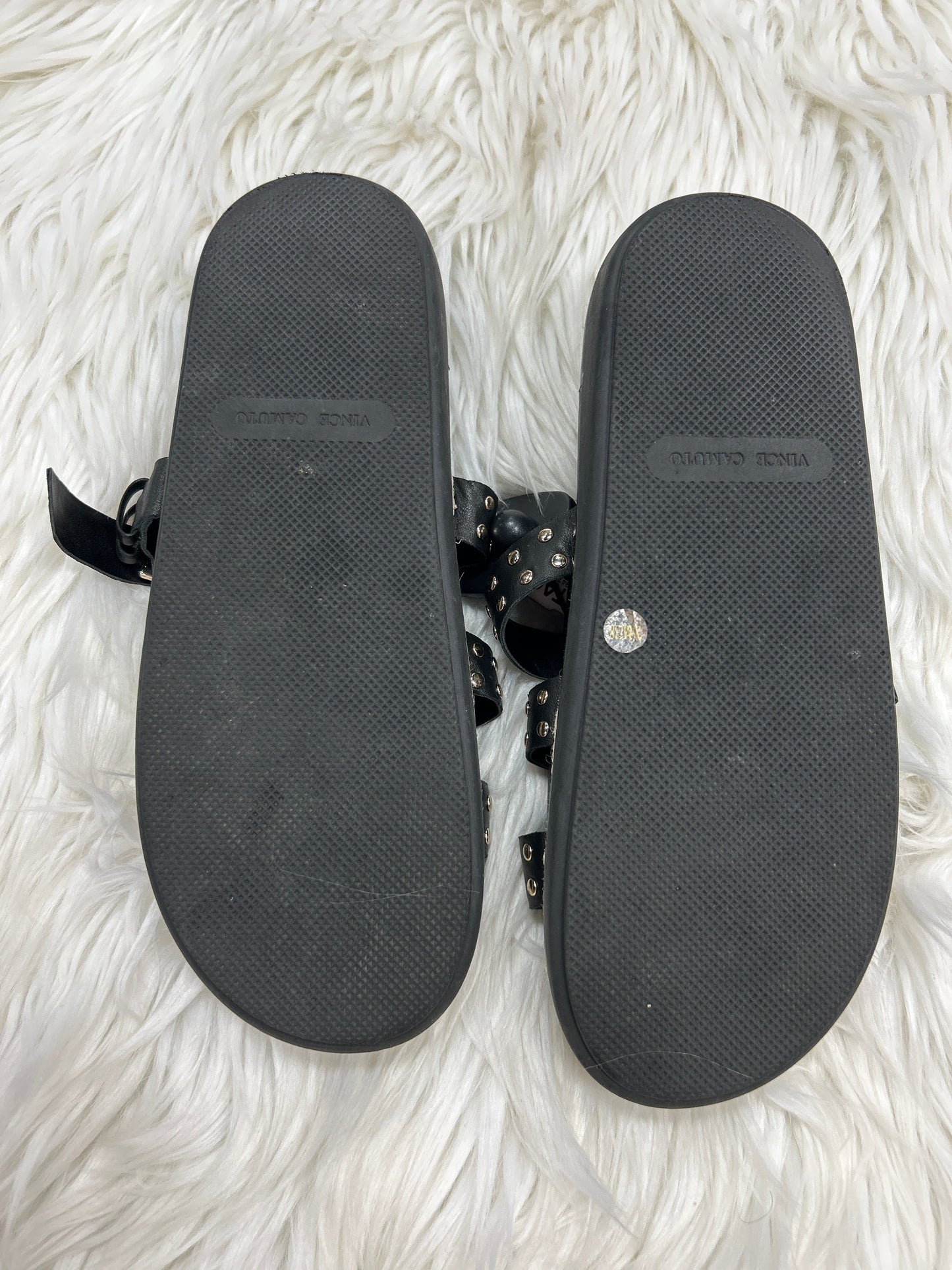 Sandals Flats By Vince Camuto In Black, Size:7.5