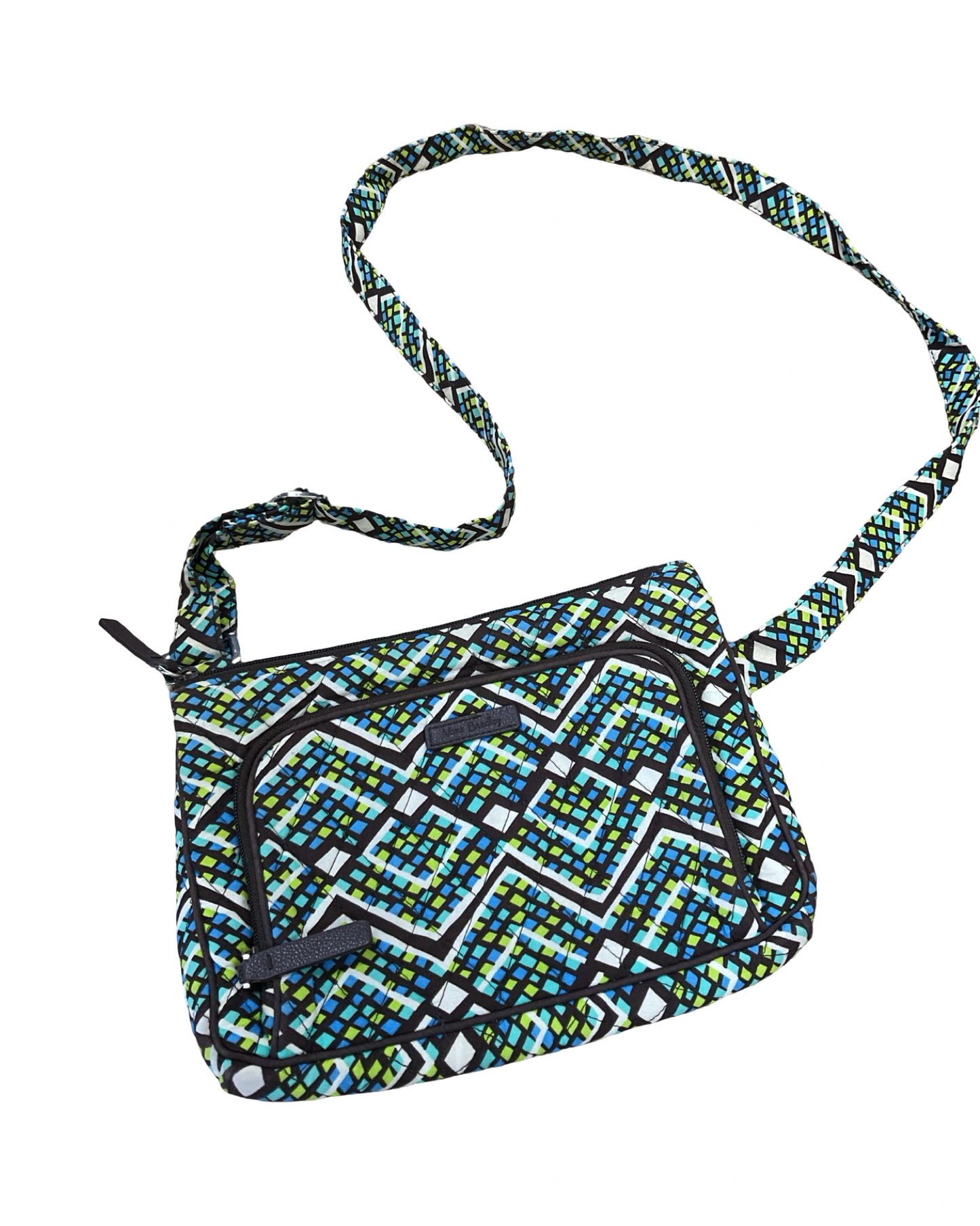 Crossbody By Vera Bradley In Brown & Green, Size:Small