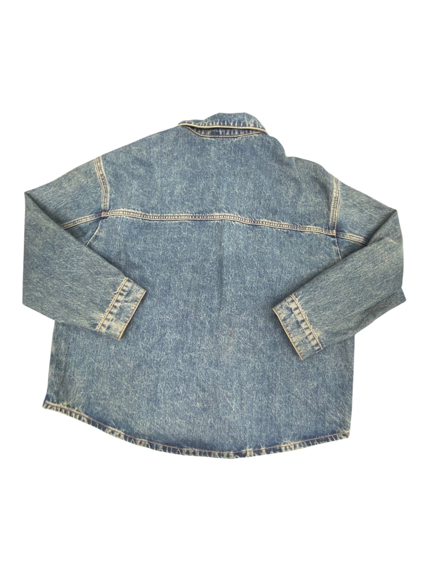 Jacket Denim By Zara In Blue, Size:M