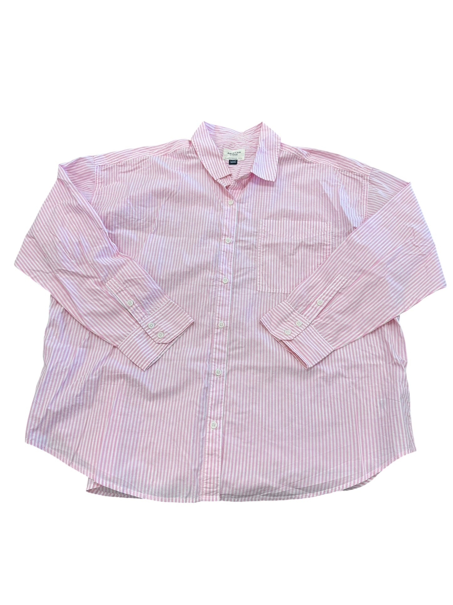 Top Ls By American Eagle In Pink & White, Size:Xl