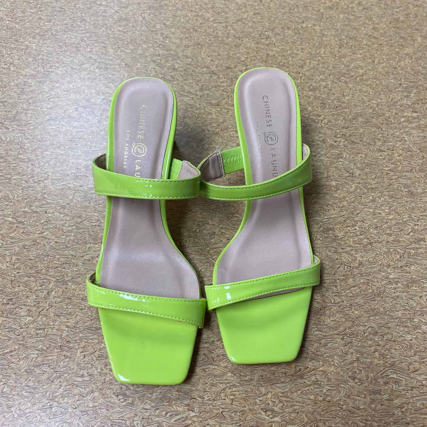 Sandals Heels Block By Chinese Laundry In Green, Size:8