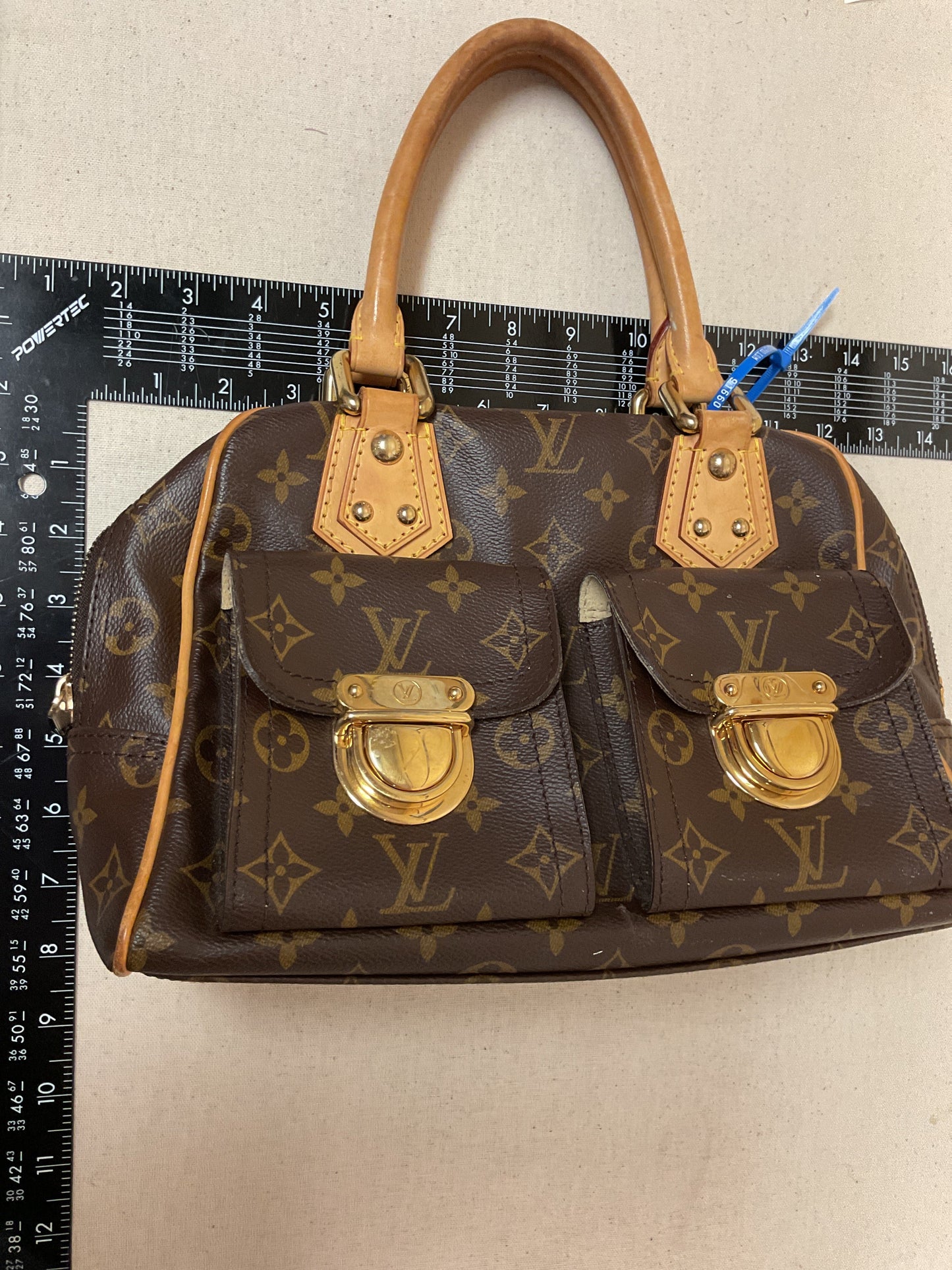 Handbag Luxury Designer By Louis Vuitton In Brown, Size:Medium