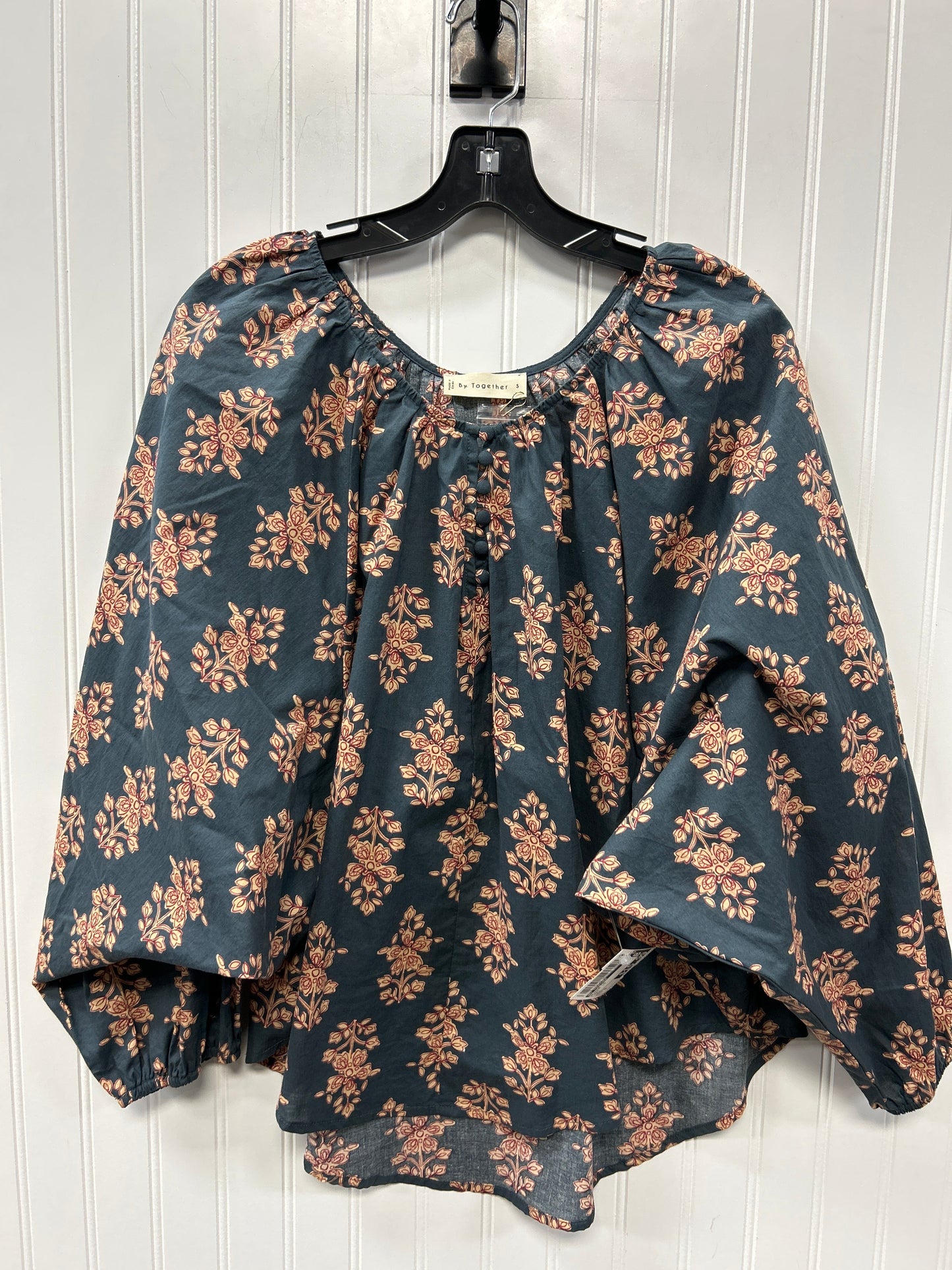 Blouse Ls By By Together In Grey, Size:S