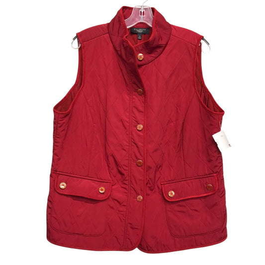 Vest Puffer & Quilted By Talbots In Red, Size:1X