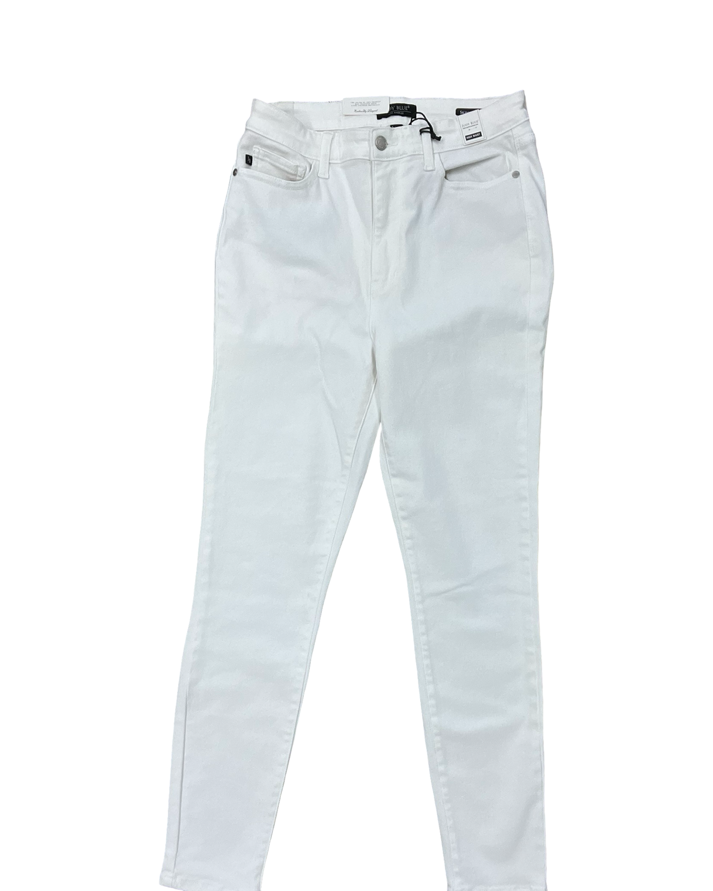 Jeans Skinny By Judy Blue In White Denim, Size:10