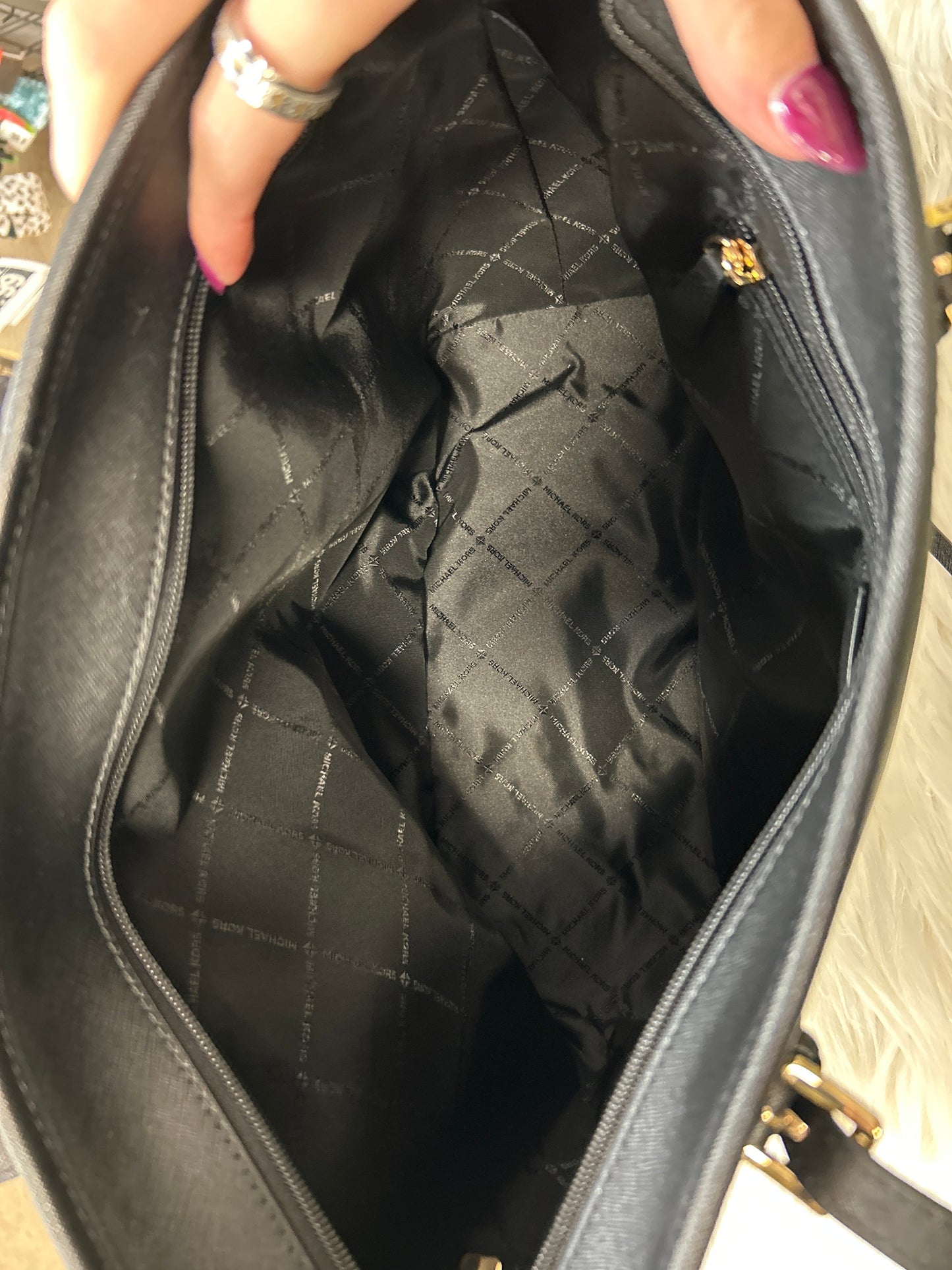 Handbag By Michael By Michael Kors In Black, Size:Large