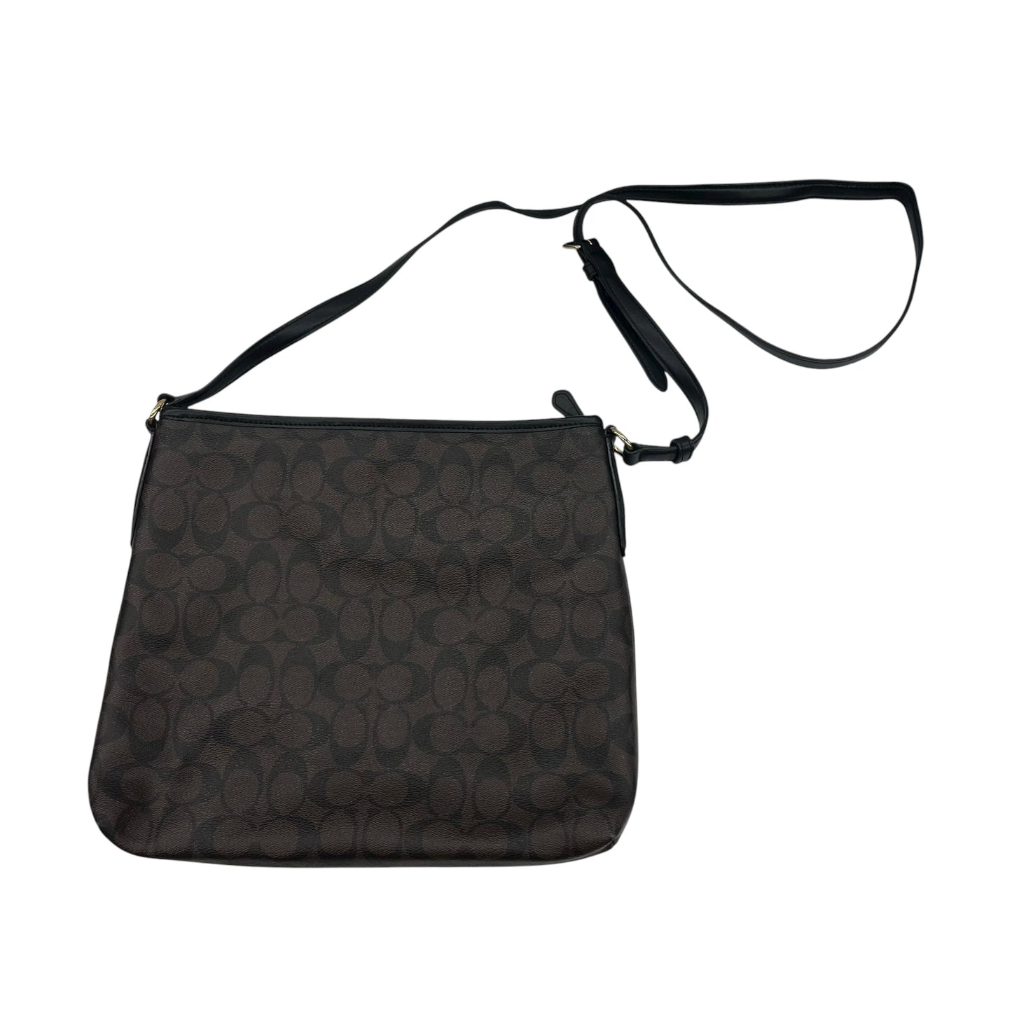 Crossbody Designer By Coach In Black & Brown, Size:Large