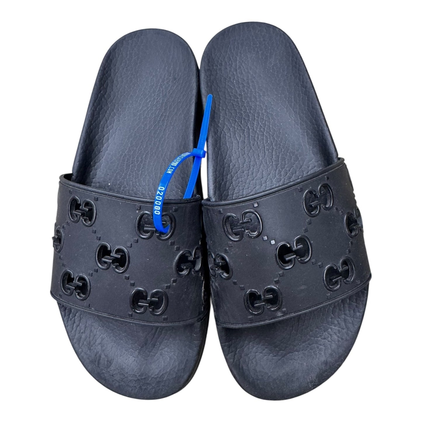 Sandals Luxury Designer By Gucci In Black, Size:7.5