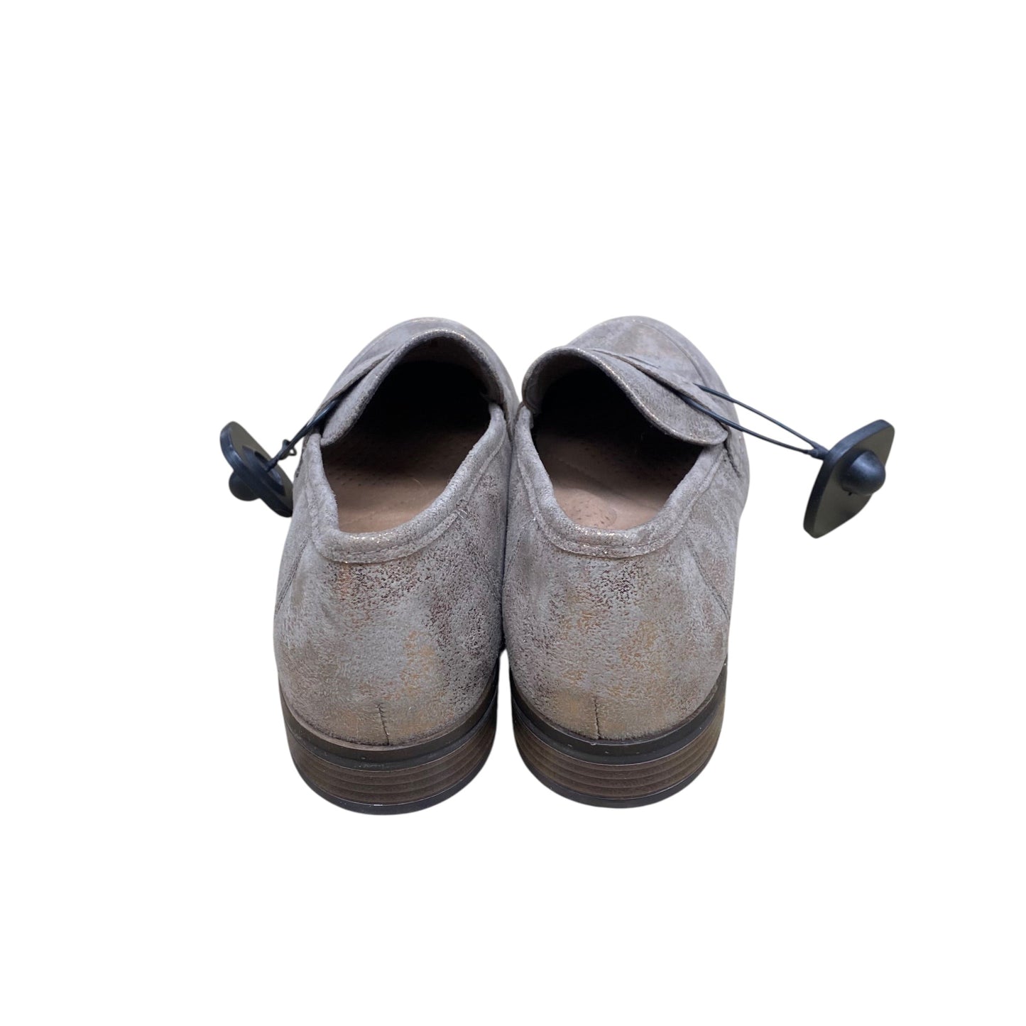 Shoes Flats By Clarks In Brown & Gold, Size:9.5