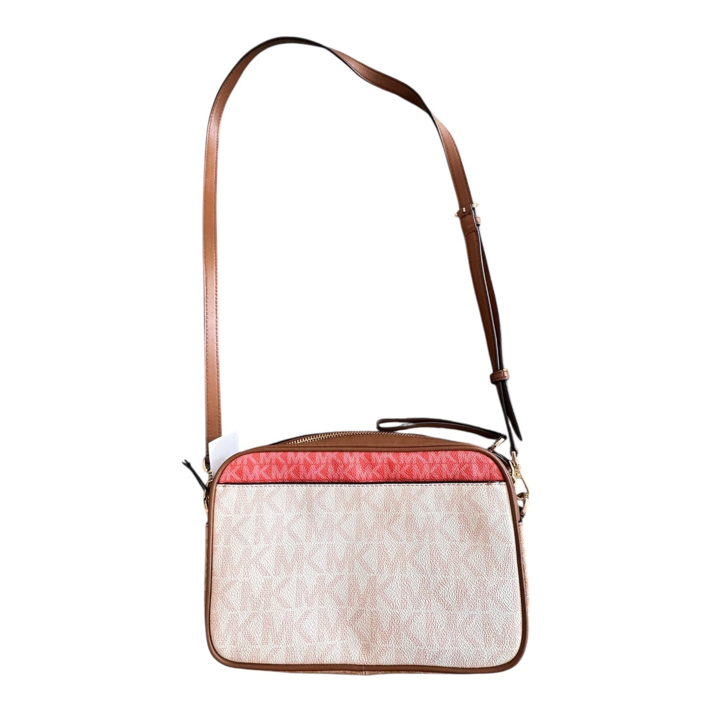 Handbag Designer By Michael Kors In Pink & Tan, Size:Small