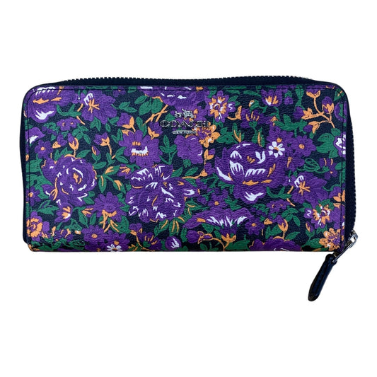 Wallet Designer By Coach In Purple, Size:Large