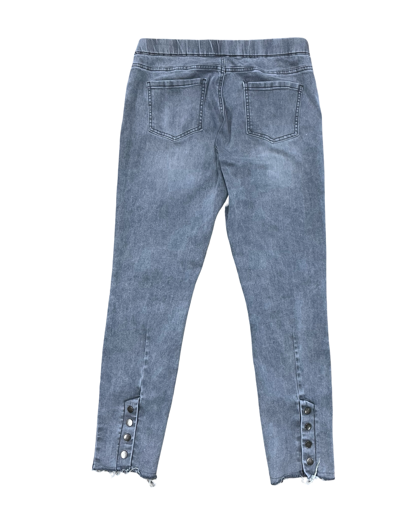 Jeans Skinny By Charlie B In Grey Denim, Size:8