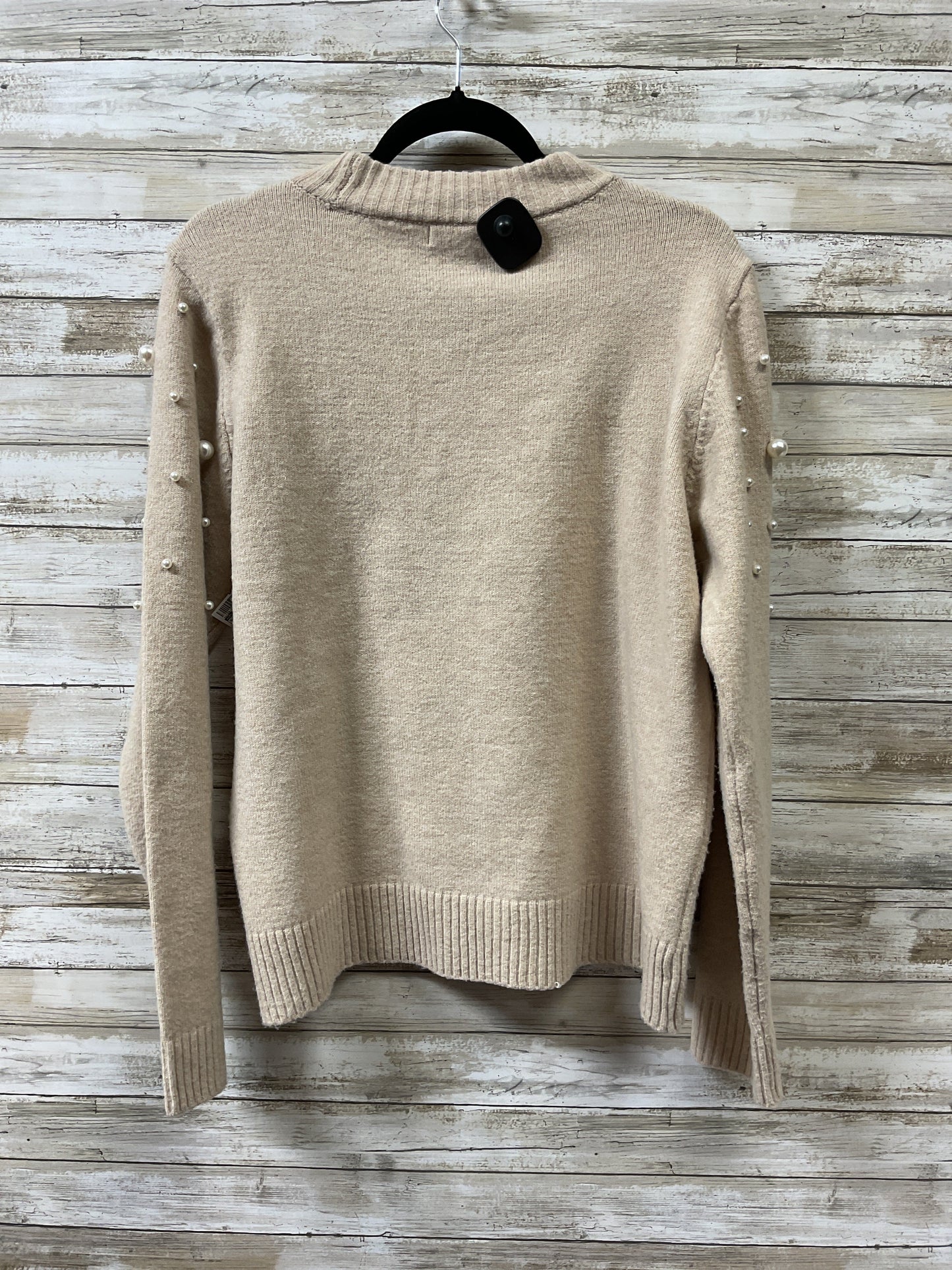 Sweater By Crown And Ivy In Tan & White, Size:L