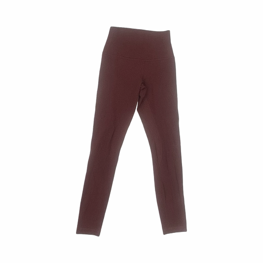 Athletic Leggings By Lululemon In Maroon, Size:2