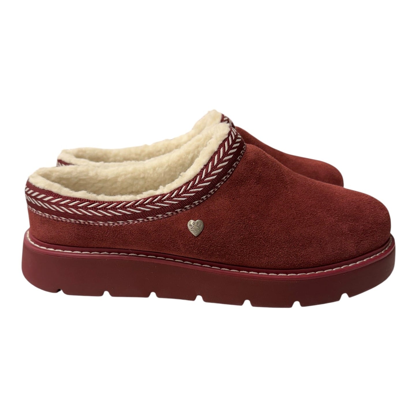 Shoes Flats By Bobs In Maroon, Size:11