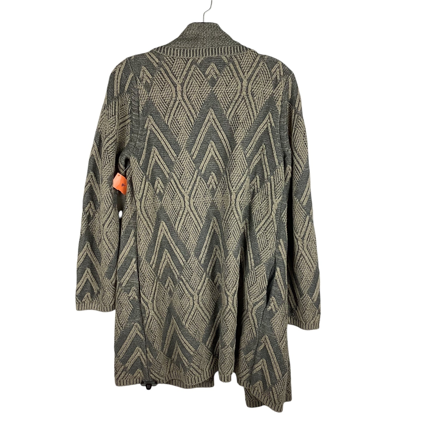 Sweater Cardigan By Soft Surroundings In Grey & Tan, Size: S