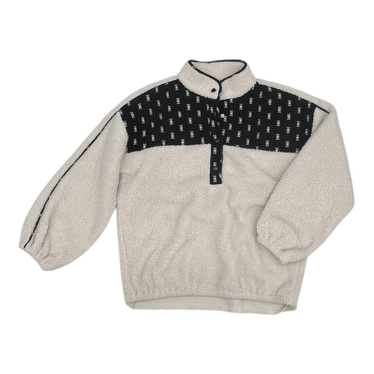 Sweatshirt Collar By Loft In Black & Cream, Size:S