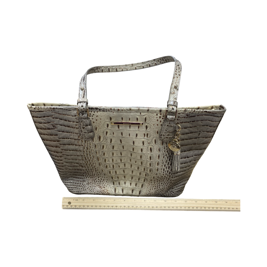 Handbag Designer By Brahmin In Animal Print, Size:Medium