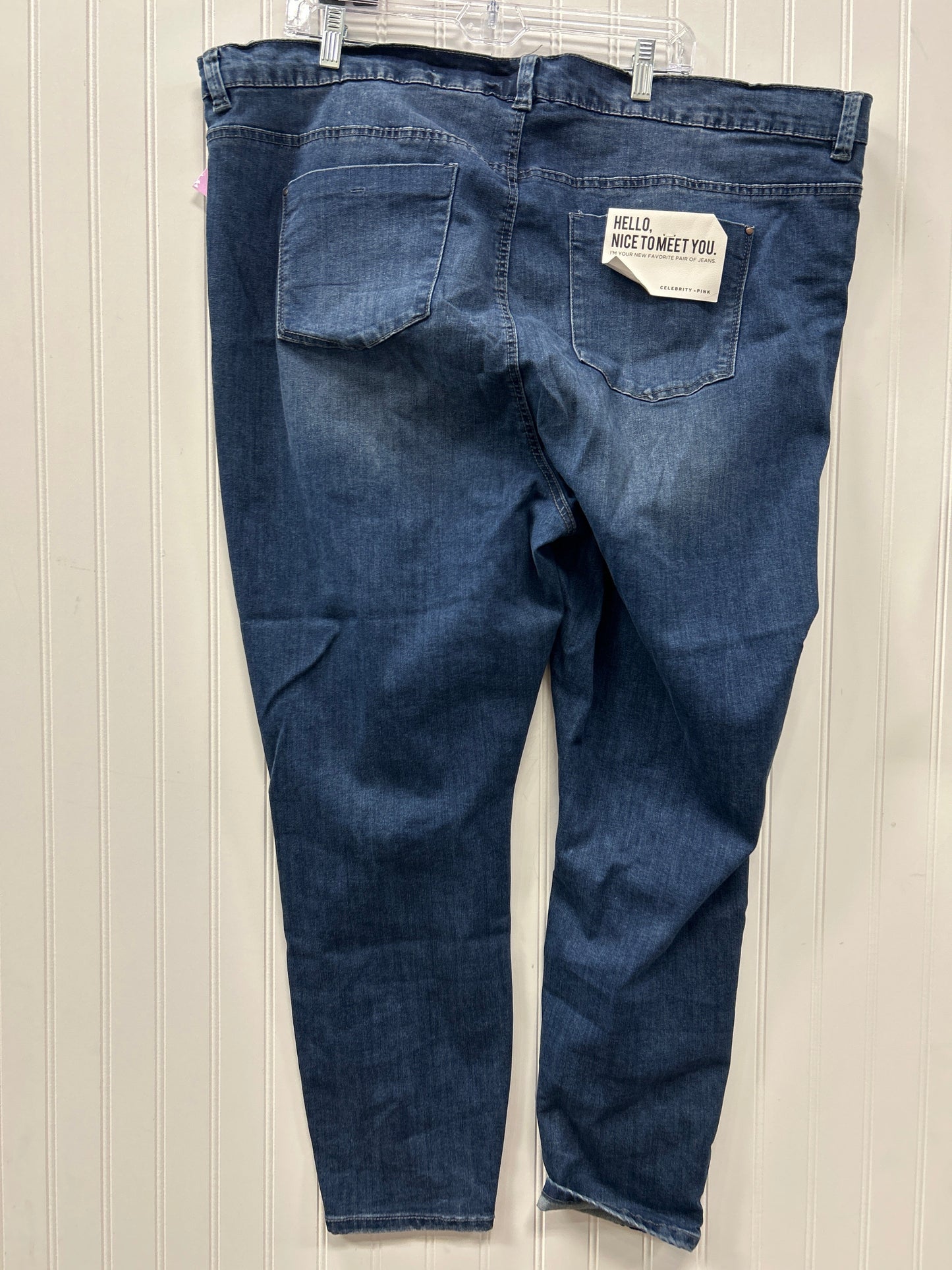 Jeans Skinny By Celebrity Pink In Blue Denim, Size:24