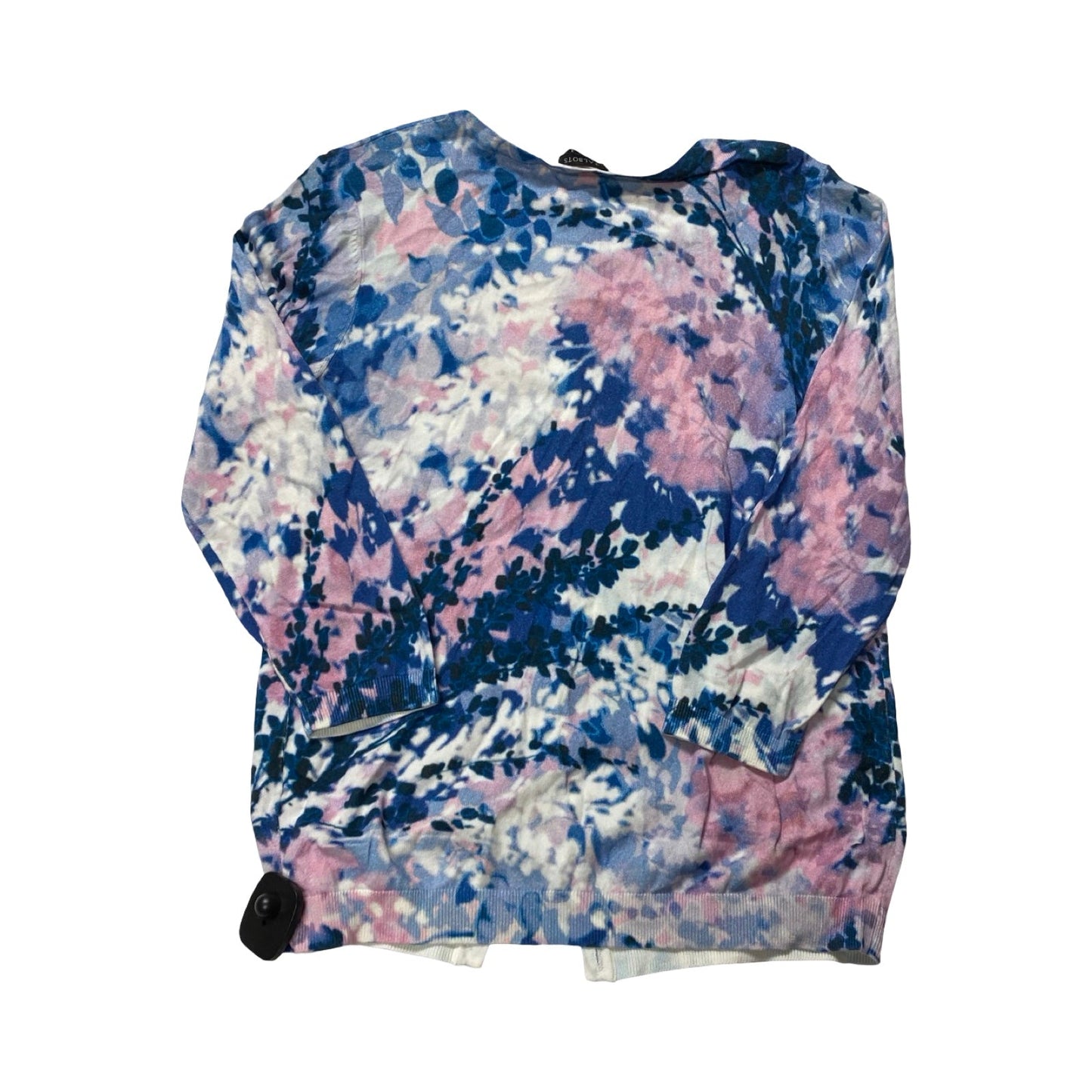 Sweater Cardigan By Talbots In Blue & Pink, Size:S
