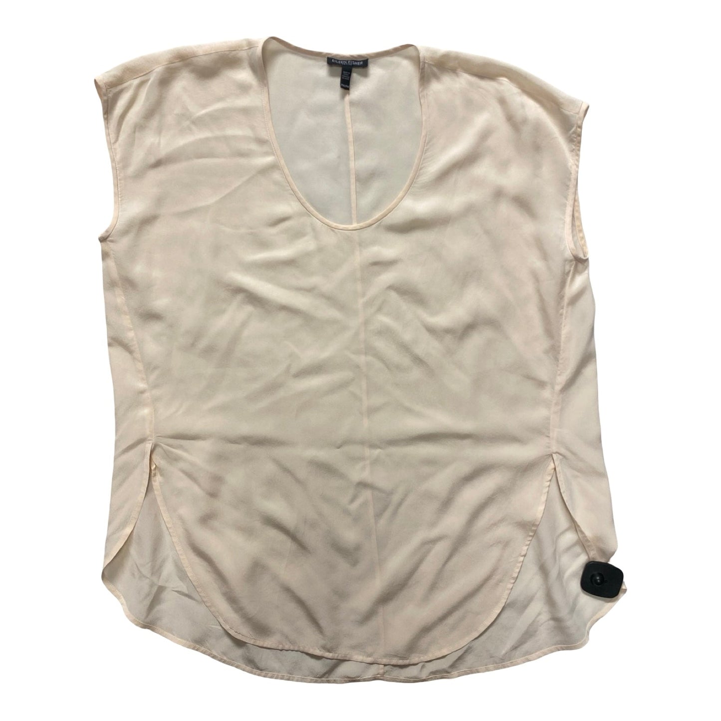 Top Sleeveless Designer By Eileen Fisher In Peach, Size:Mp