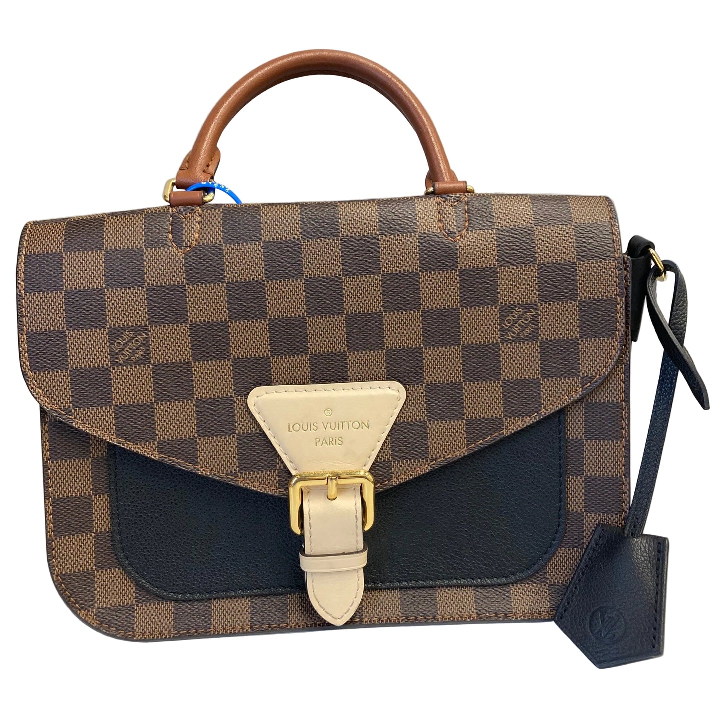 Handbag Luxury Designer By Louis Vuitton In Brown & Tan, Size:Small