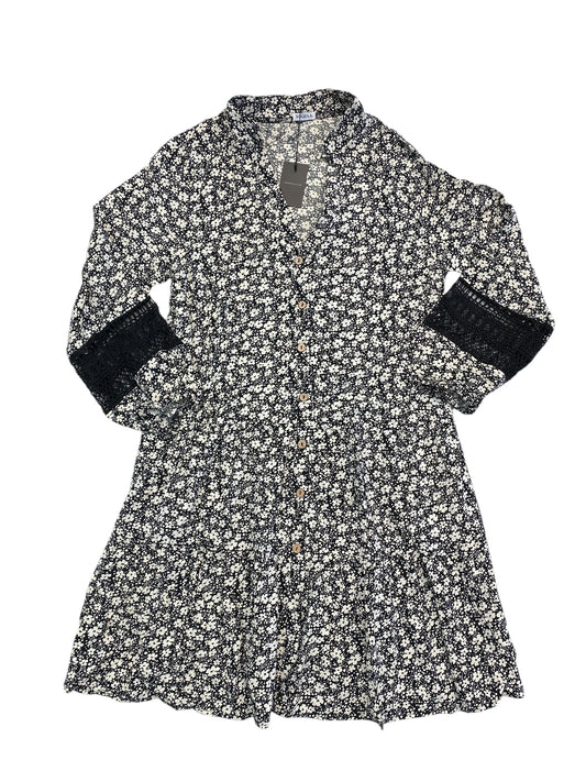 Dress Casual Midi By Cmc In Black & White, Size:M