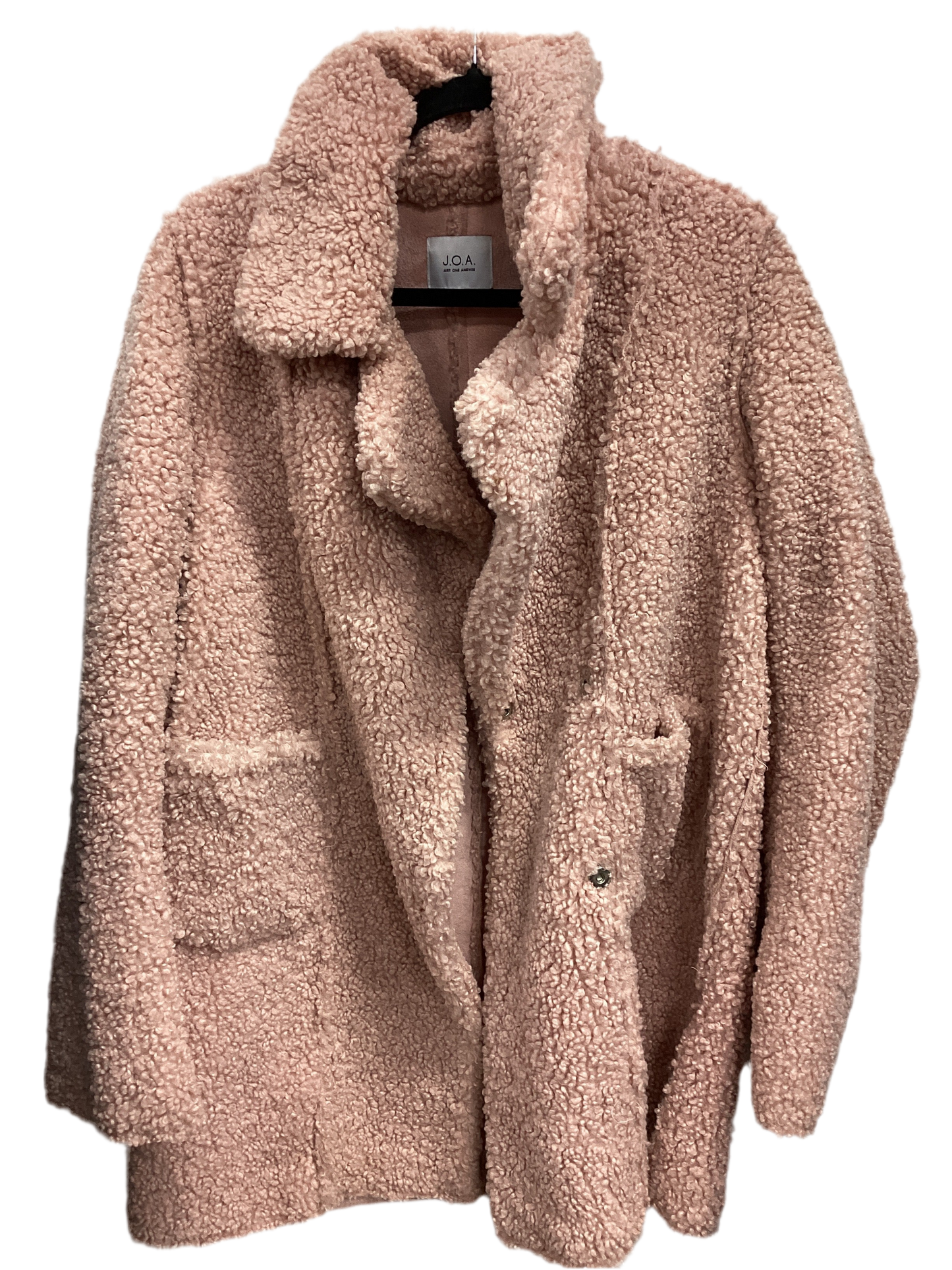 Coat Faux Fur & Sherpa By Joa In Pink, Size:M