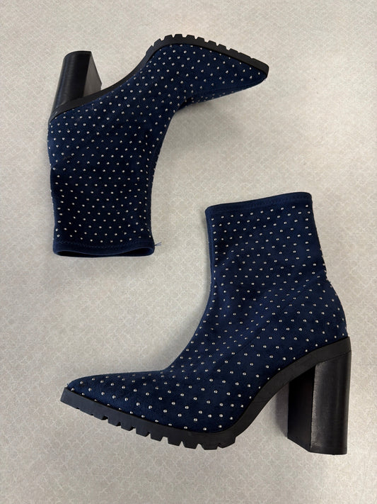 Boots Ankle Heels By Charles By Charles David In Blue, Size:6.5