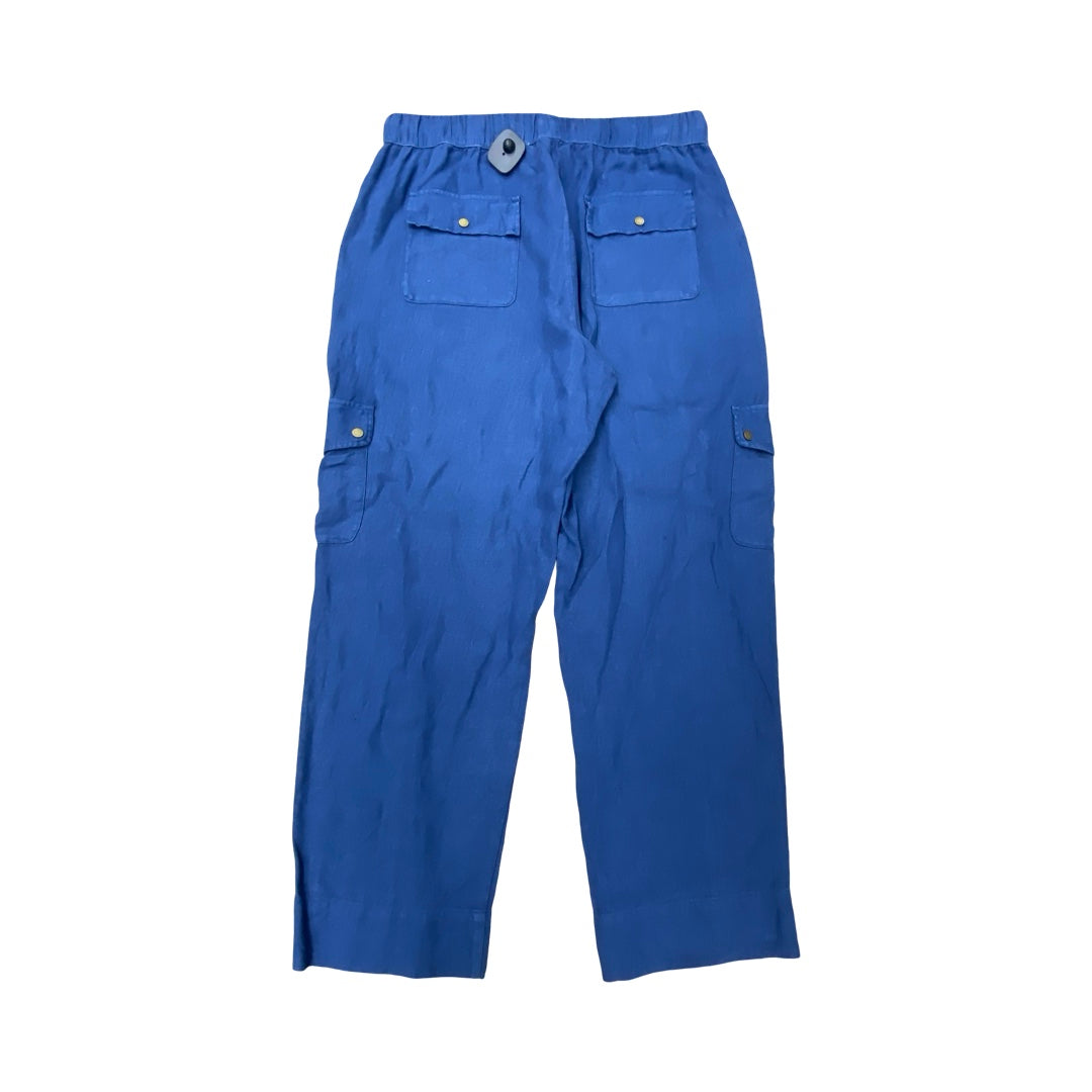 Pants Linen By C And C In Blue, Size:Xl