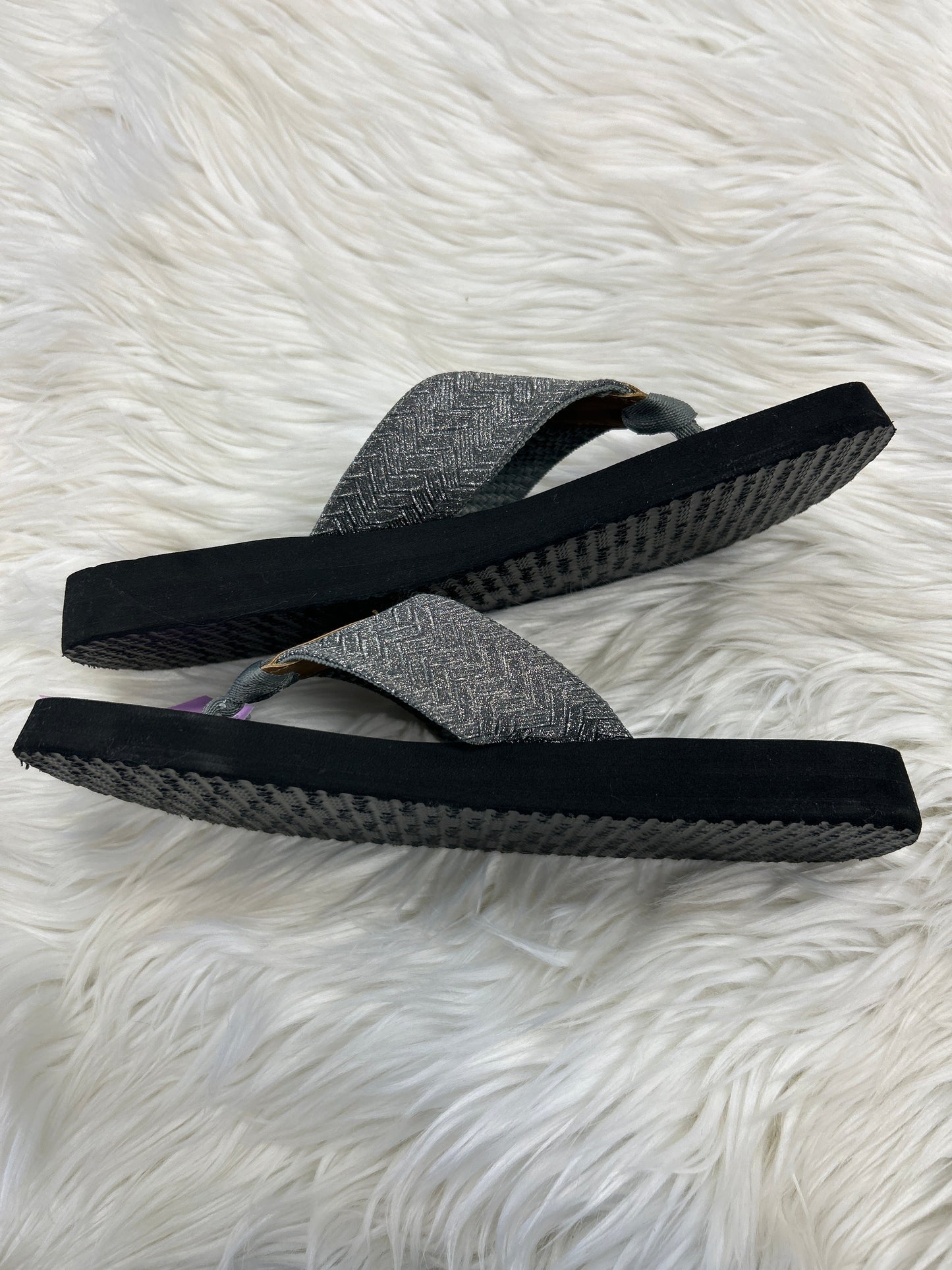 Sandals Flip Flops By Corkys In Silver, Size:8