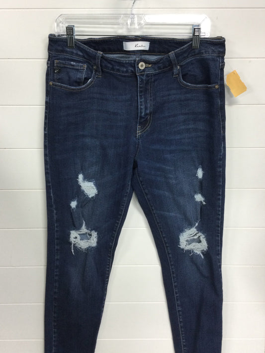 Jeans Skinny By Kancan In Blue Denim, Size:10