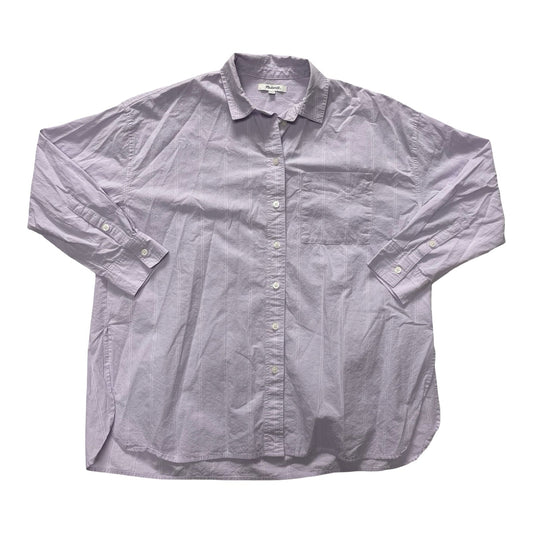 Blouse Ls By Madewell In Purple & White, Size:S