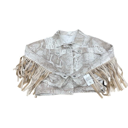 Jacket Denim By Peach Love Cream California In Multi, Size:M