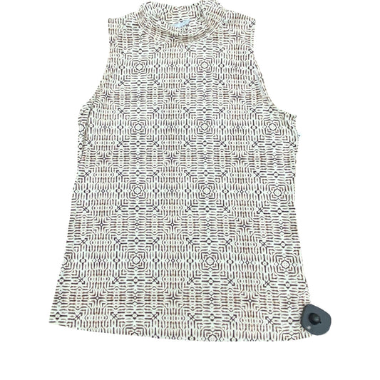 Top Sleeveless By Evereve In Brown & White, Size:S