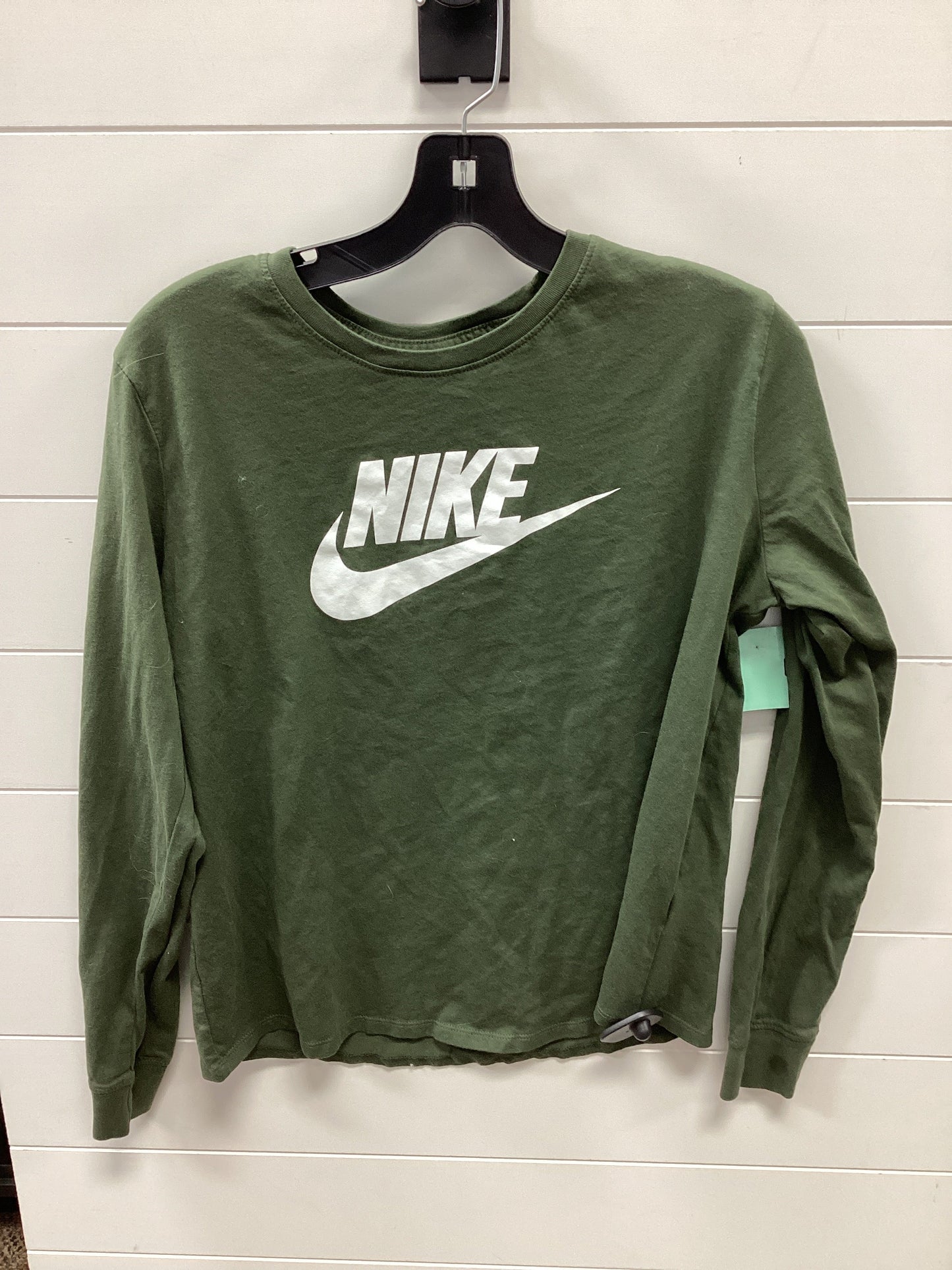 Athletic Top Ls Crewneck By Nike Apparel In Green, Size:L