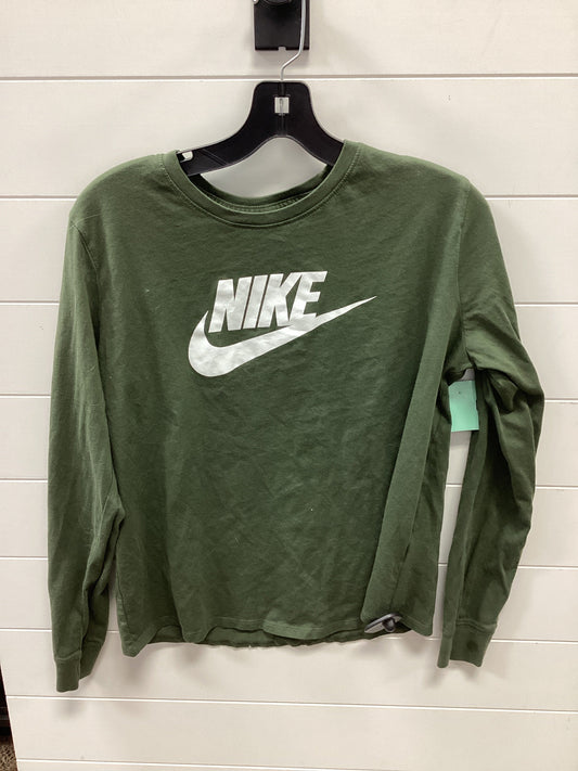 Athletic Top Ls Crewneck By Nike Apparel In Green, Size:L
