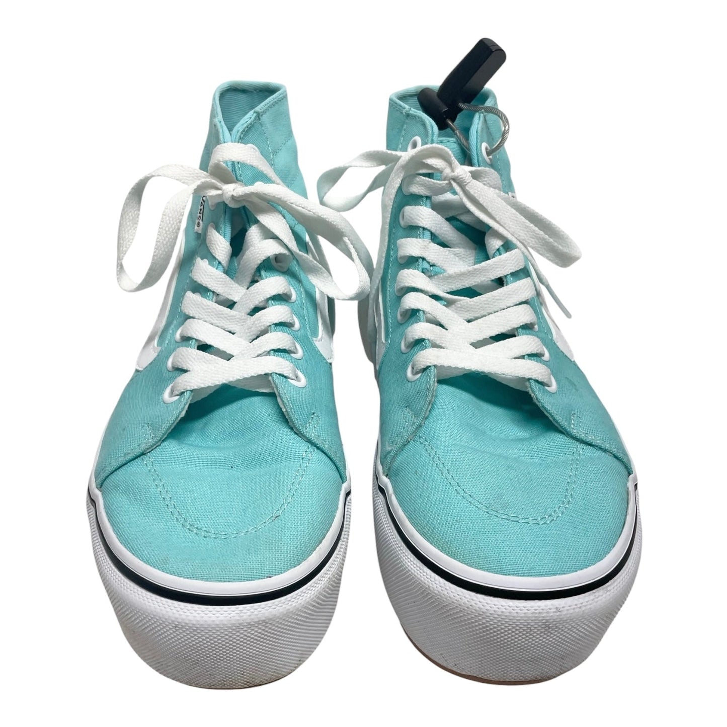 Shoes Sneakers Platform By Vans In Blue & White, Size: 8.5