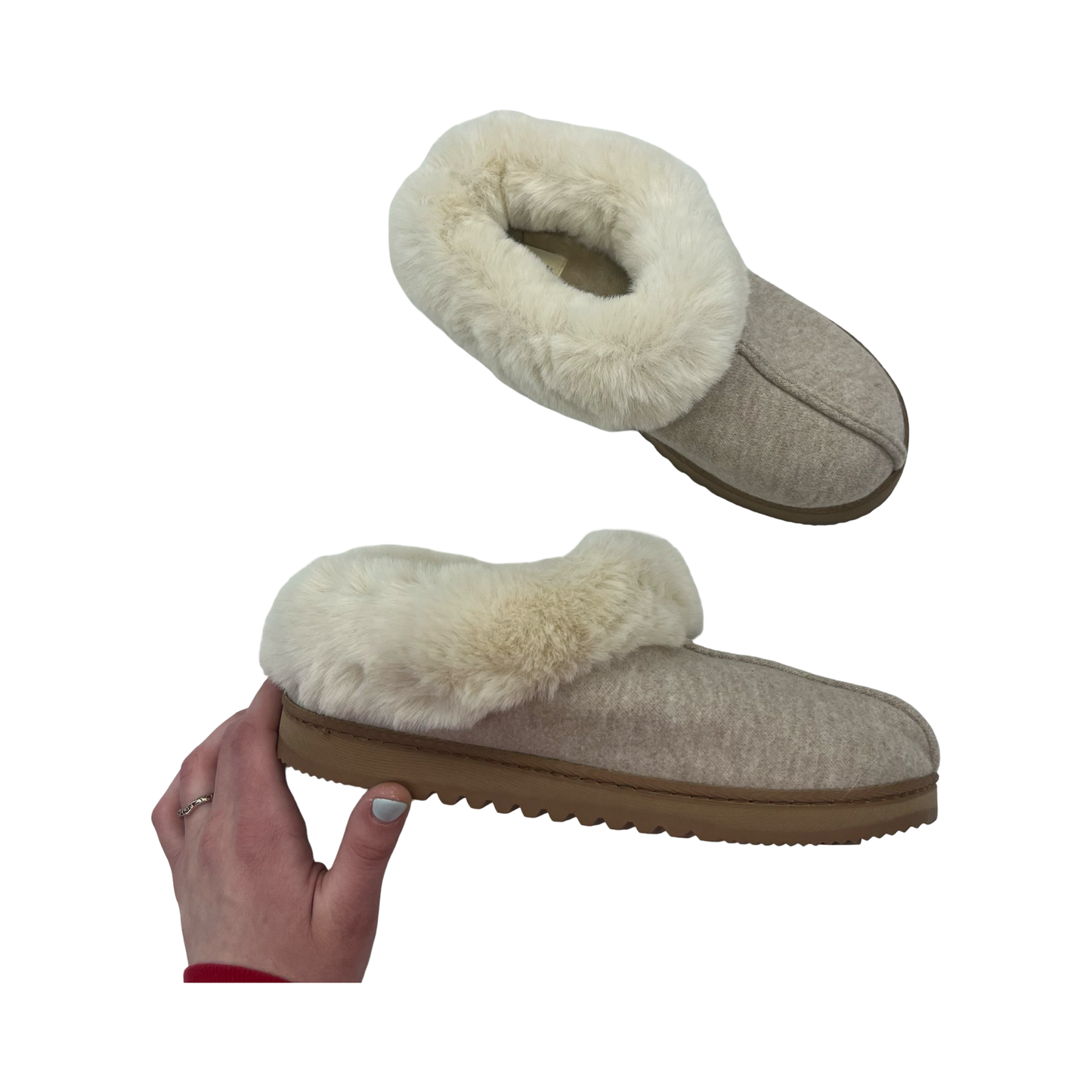 Slippers By Clothes Mentor In Tan, Size:7