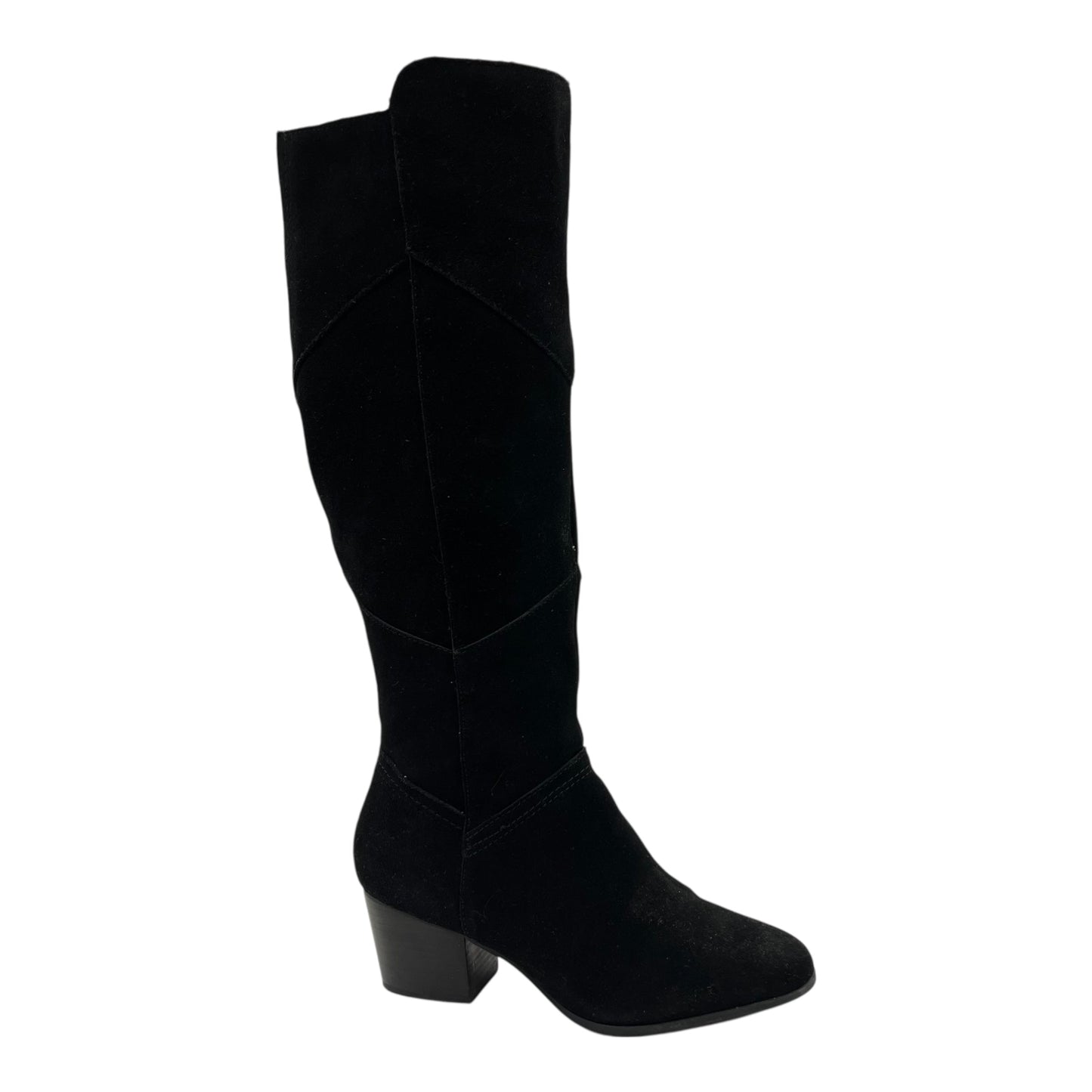 Boots Knee Heels By Crown Vintage In Black, Size:8