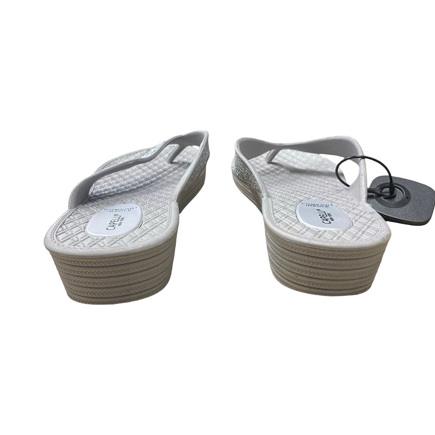 Sandals Flip Flops By Capelli In Grey, Size:9