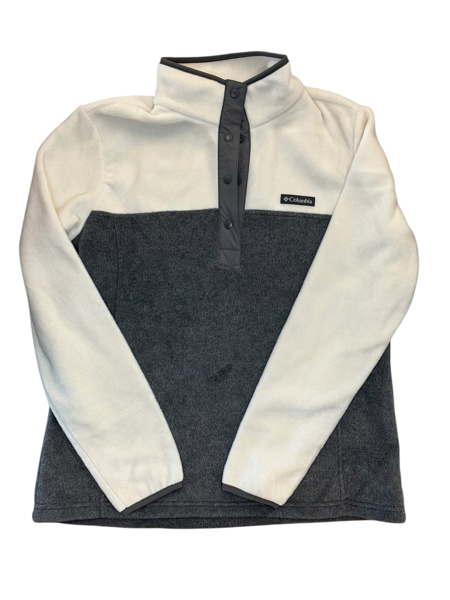 Athletic Top Ls Collar By Columbia In Grey & White, Size:L