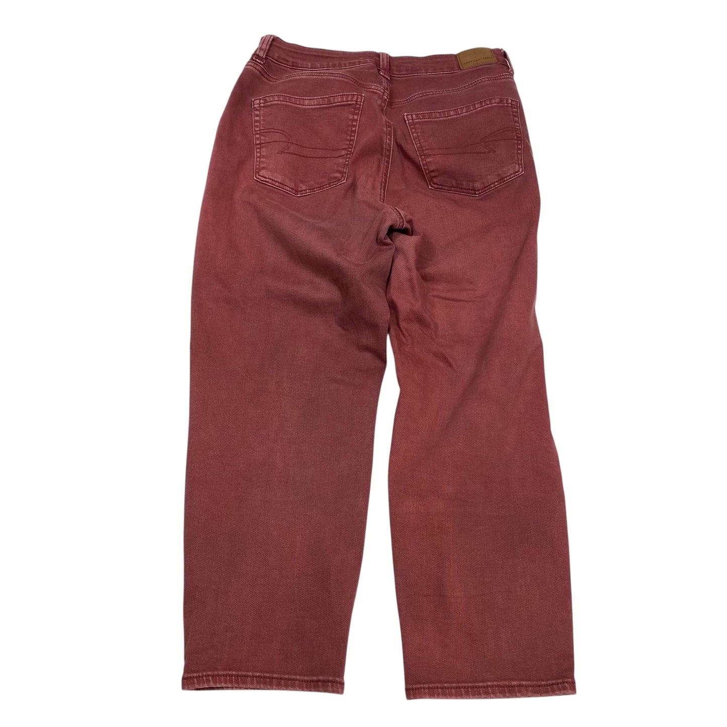 Jeans Straight By American Eagle In Red Denim, Size:8