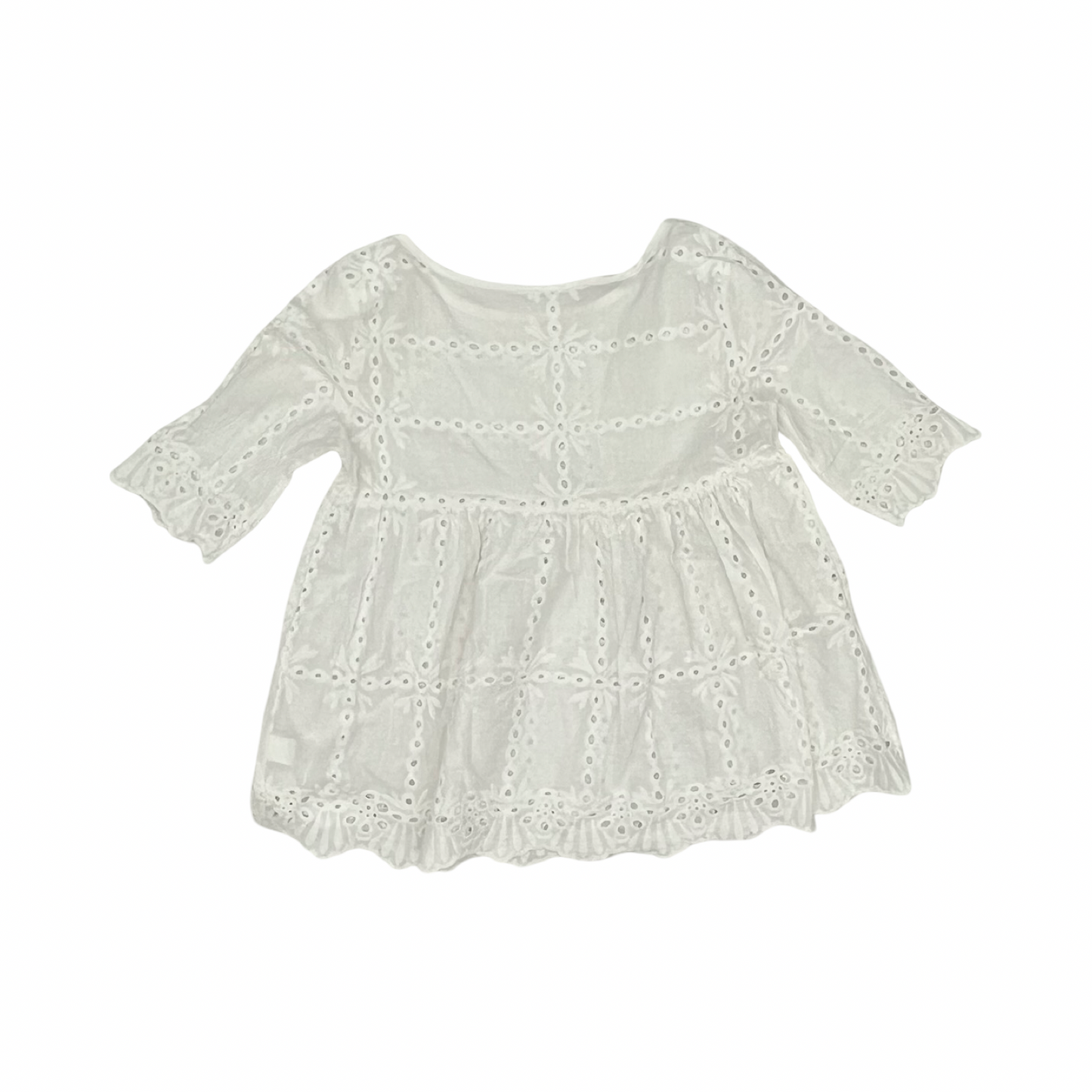 Blouse Ss By Clothes Mentor In White, Size:M