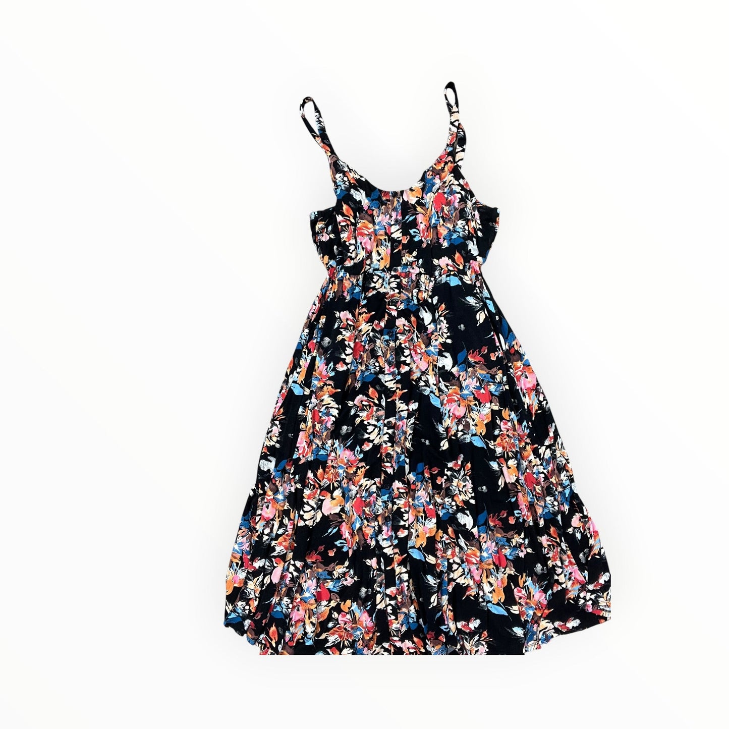 Dress Casual Midi By Torrid In Black & Orange, Size:L