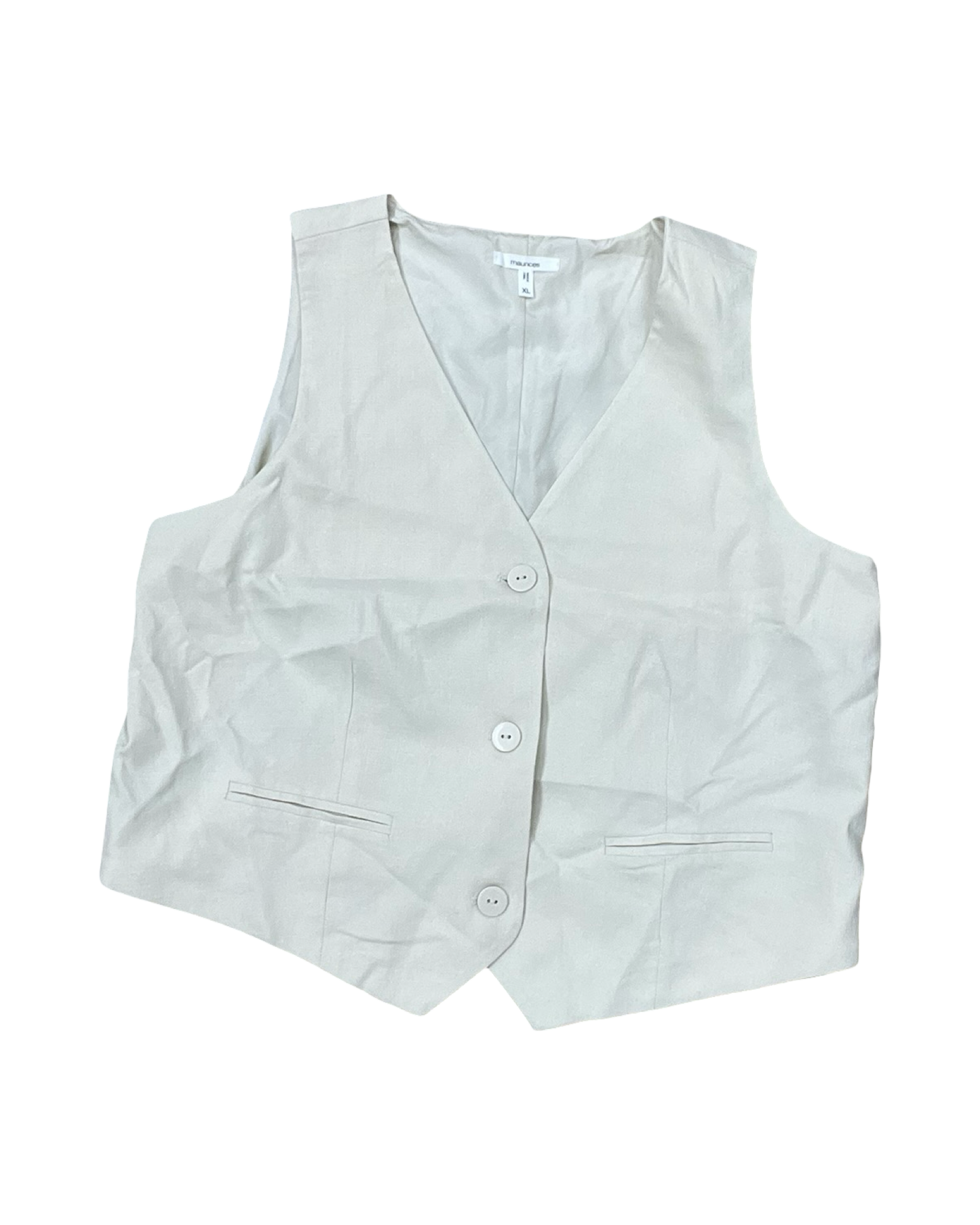 Vest Other By Maurices In Cream, Size:Xl
