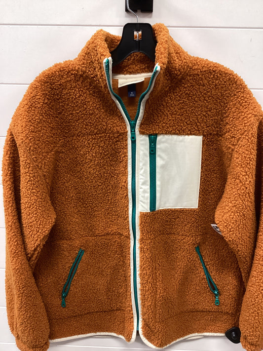 Jacket Faux Fur & Sherpa By Universal Thread In Orange, Size:Xs