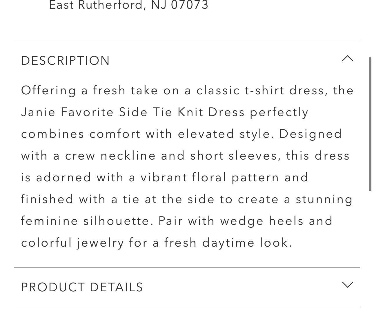 THE JANIE FAVORITE SIDE TIE KNIT DRESS Casual Short By Johnny Was In Floral Print, Size: Sp